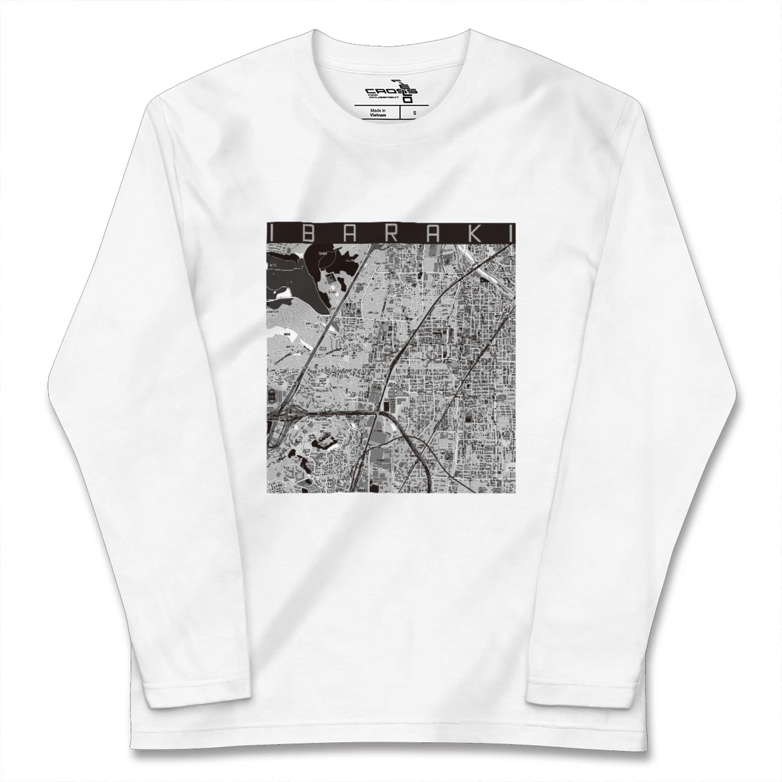 【茨木(大阪府)】地図柄ロングスリーブTシャツ