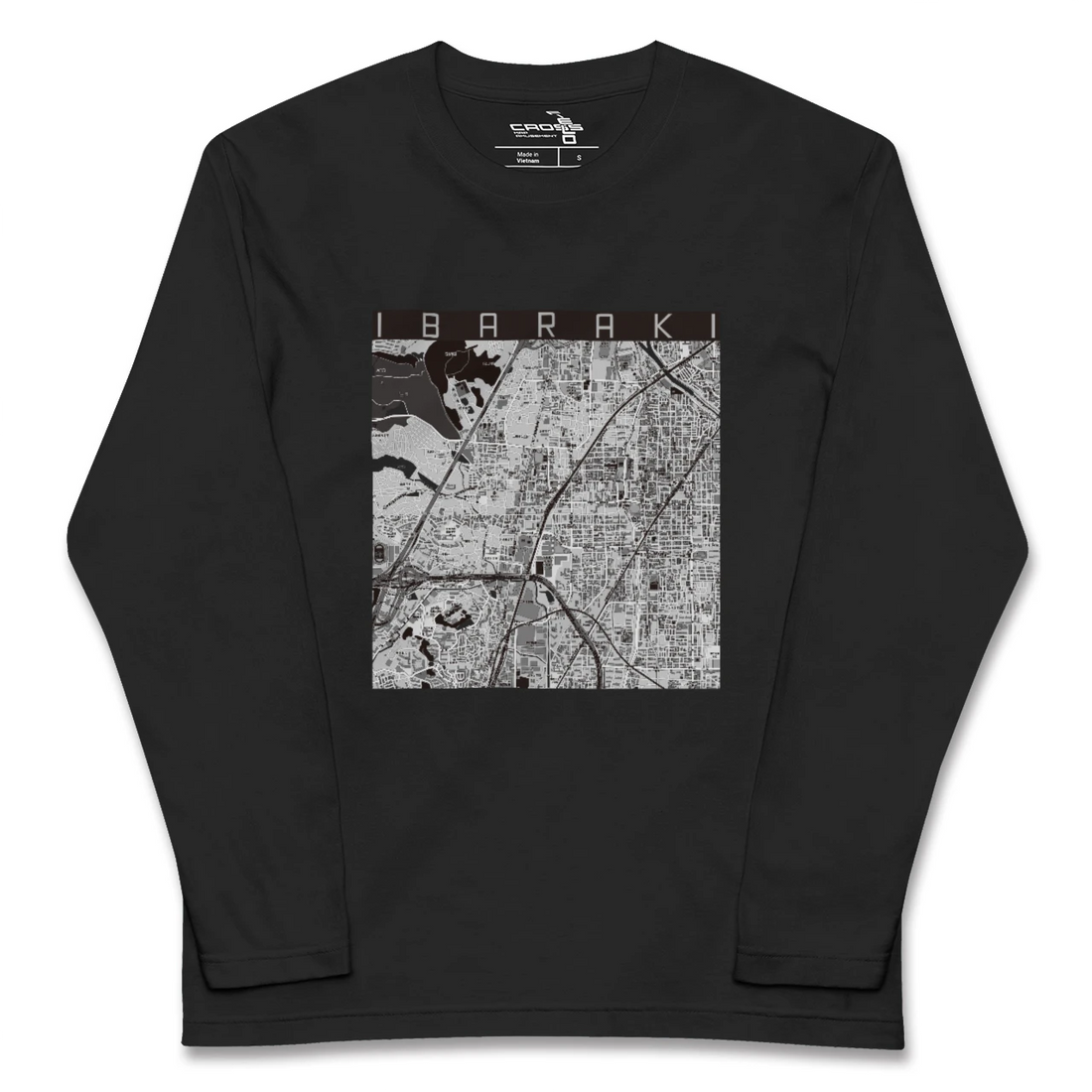 【茨木(大阪府)】地図柄ロングスリーブTシャツ