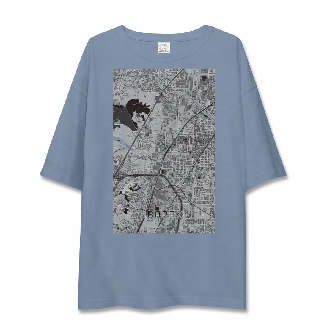 【茨木（大阪府）】地図柄ビッグシルエットTシャツ