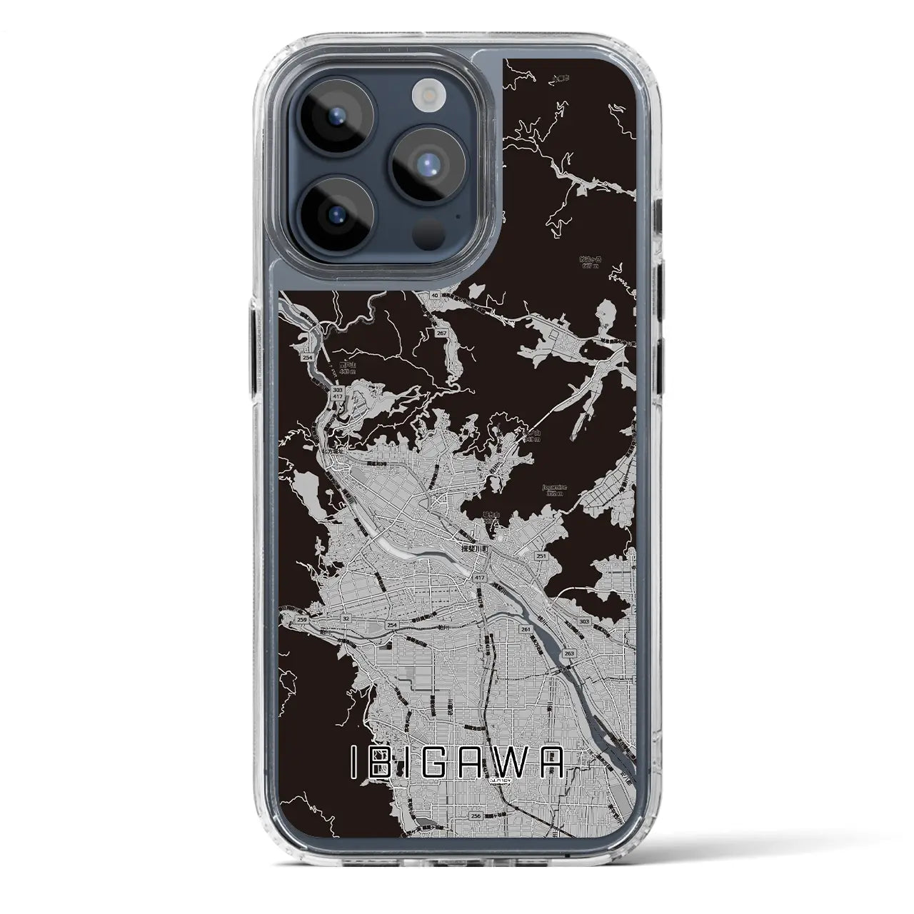 【揖斐川（岐阜県）】地図柄iPhoneケース（MagSafeタイプ）