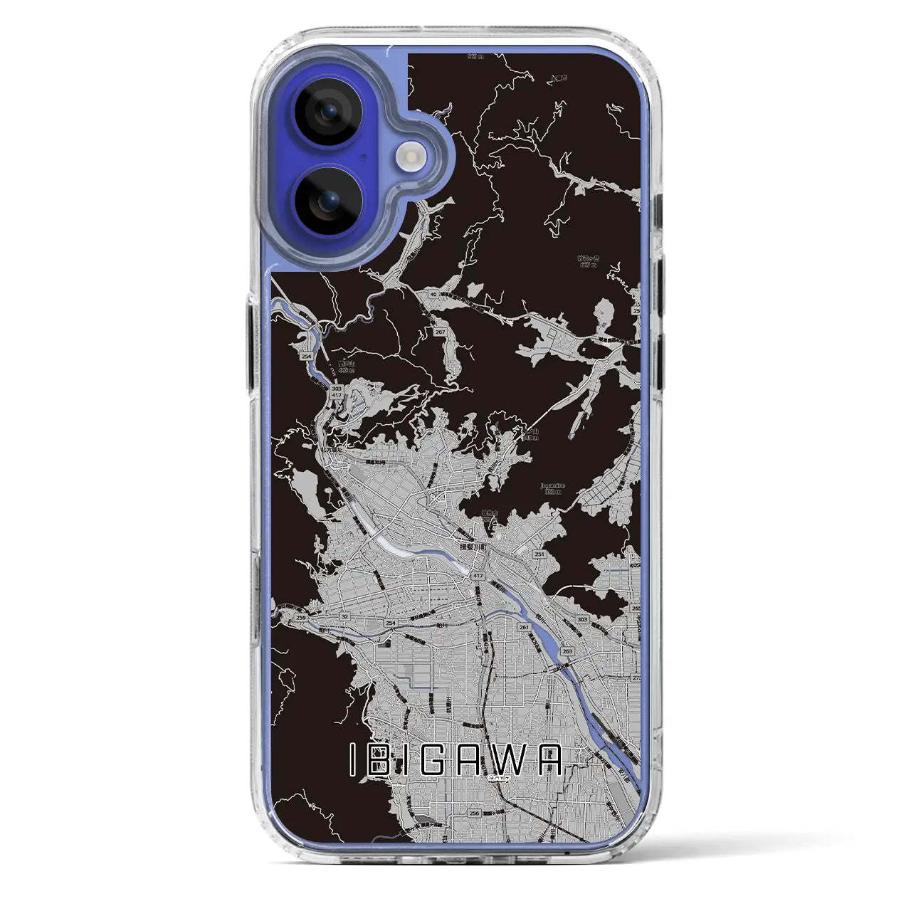 【揖斐川（岐阜県）】地図柄iPhoneケース（MagSafeタイプ）