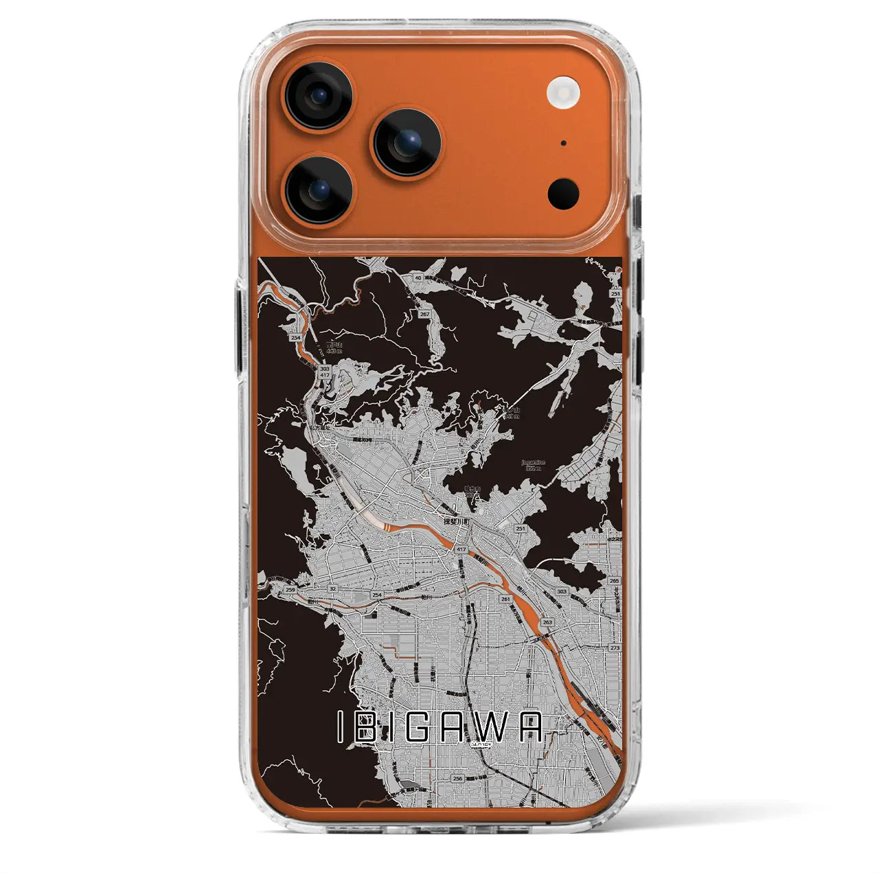 【揖斐川（岐阜県）】地図柄iPhoneケース（MagSafeタイプ）