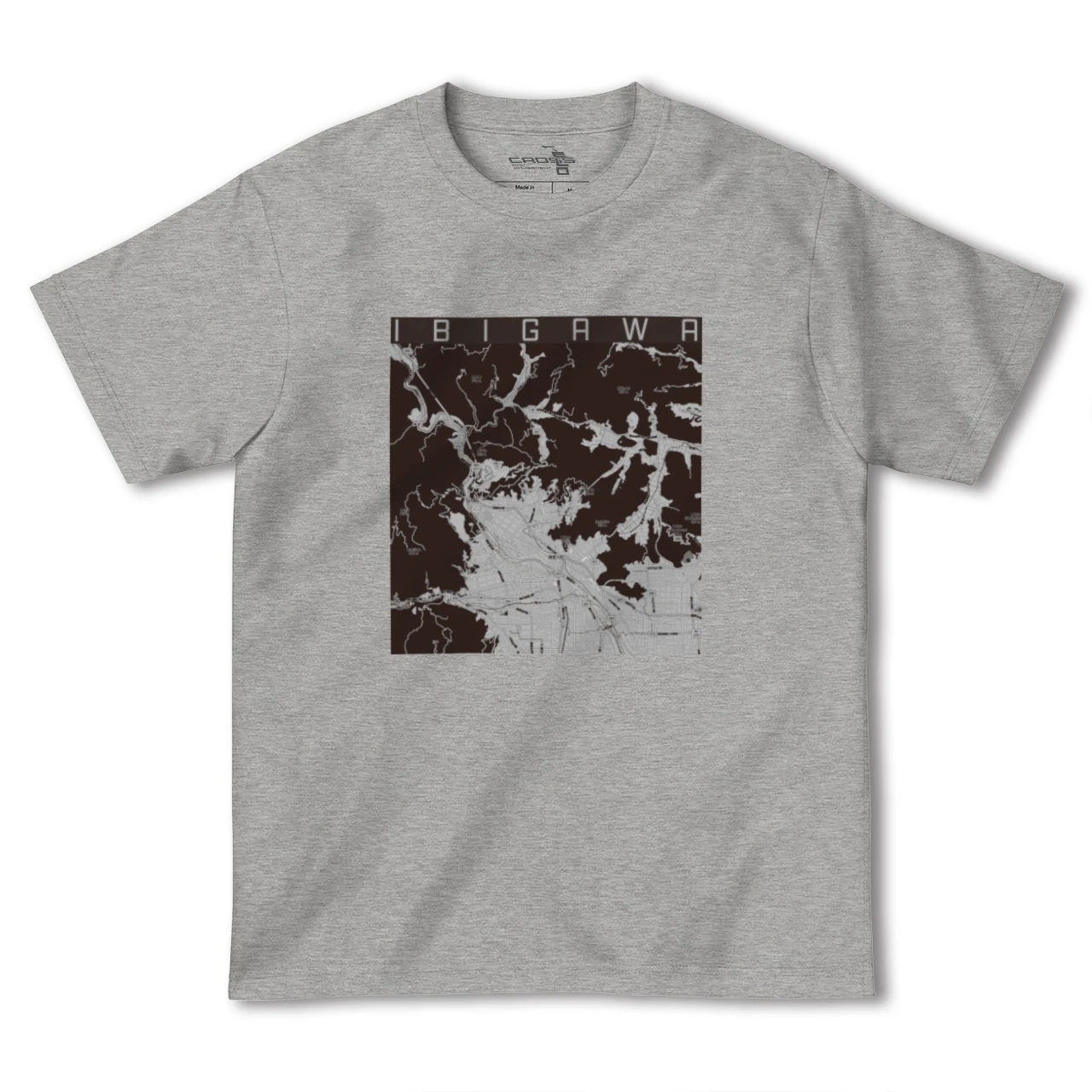 【揖斐川（岐阜県）】地図柄ヘビーウェイトTシャツ