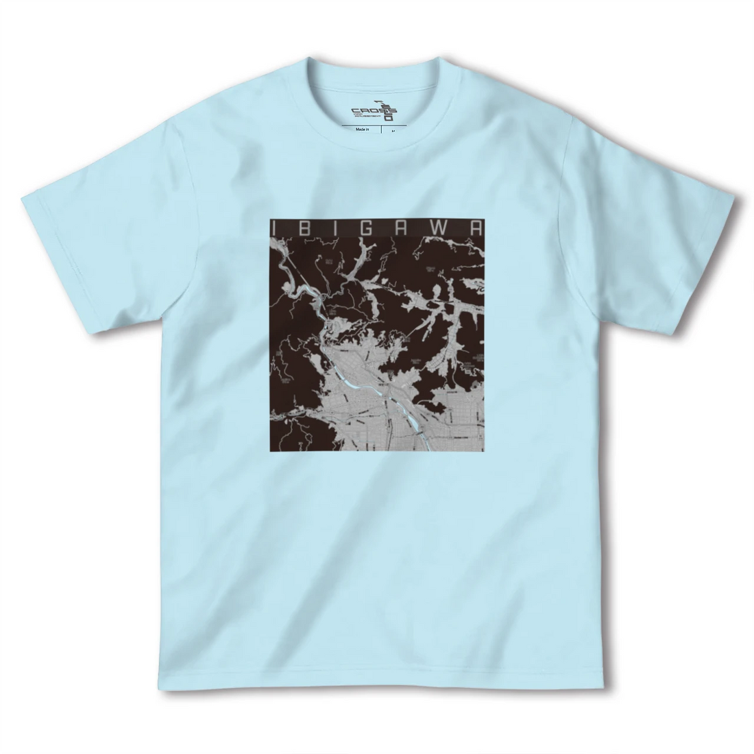 【揖斐川（岐阜県）】地図柄ヘビーウェイトTシャツ