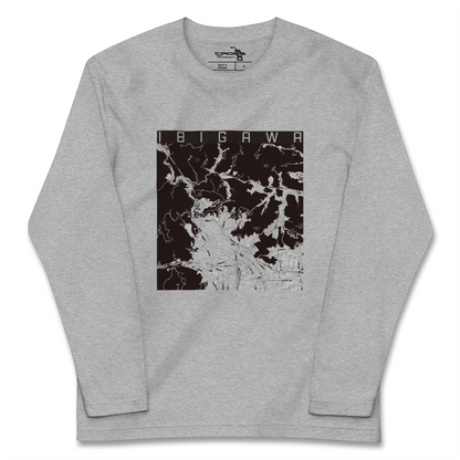 【揖斐川（岐阜県）】地図柄ロングスリーブTシャツ