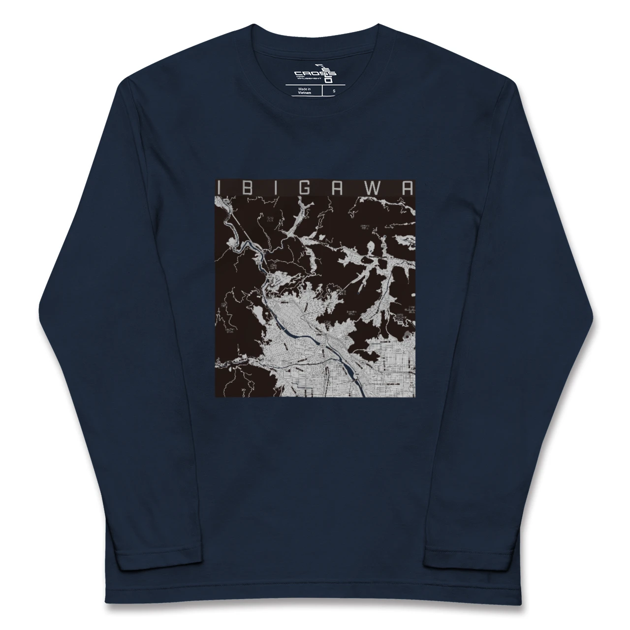 【揖斐川（岐阜県）】地図柄ロングスリーブTシャツ