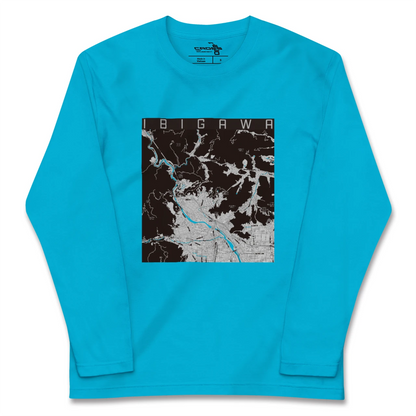 【揖斐川（岐阜県）】地図柄ロングスリーブTシャツ