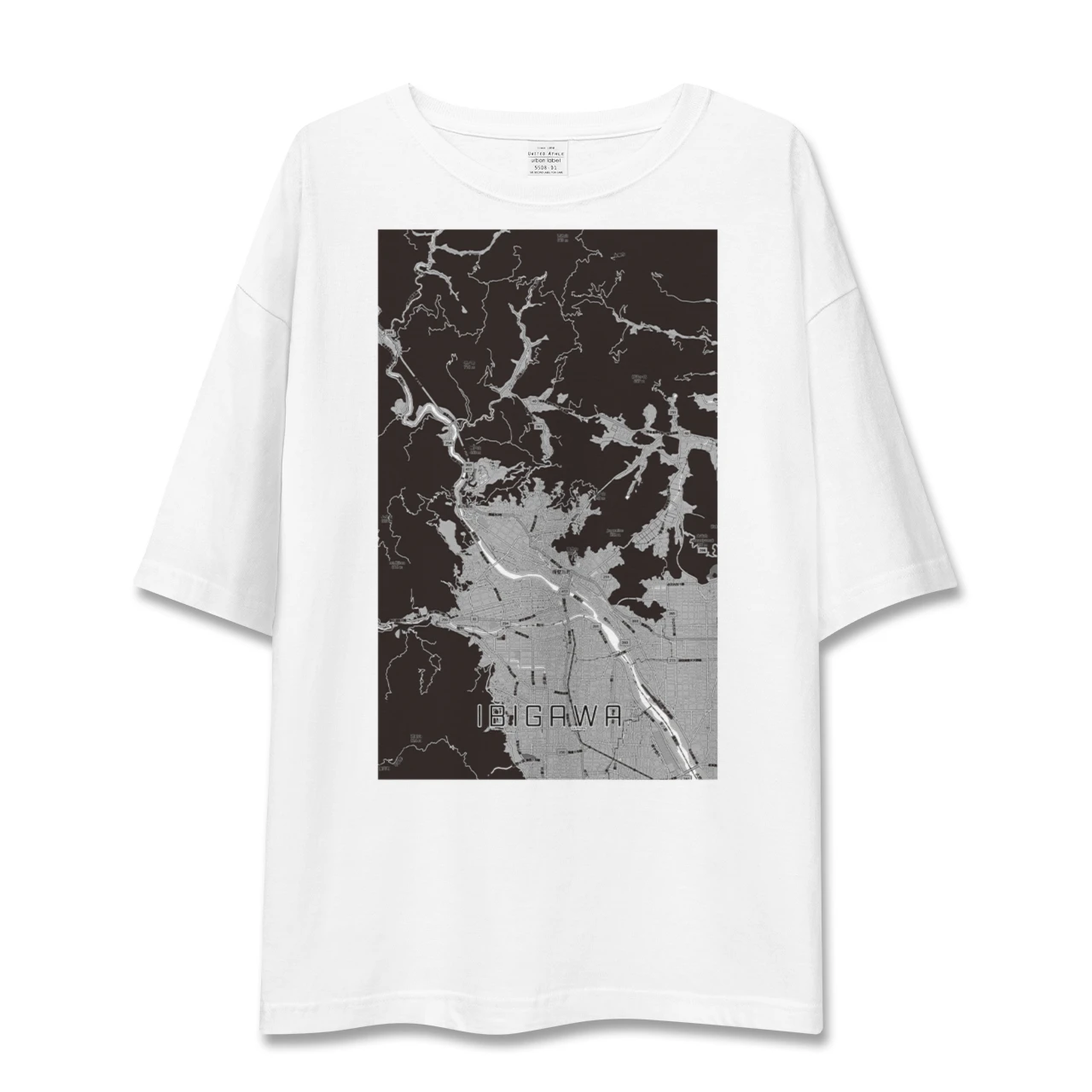 【揖斐川（岐阜県）】地図柄ビッグシルエットTシャツ