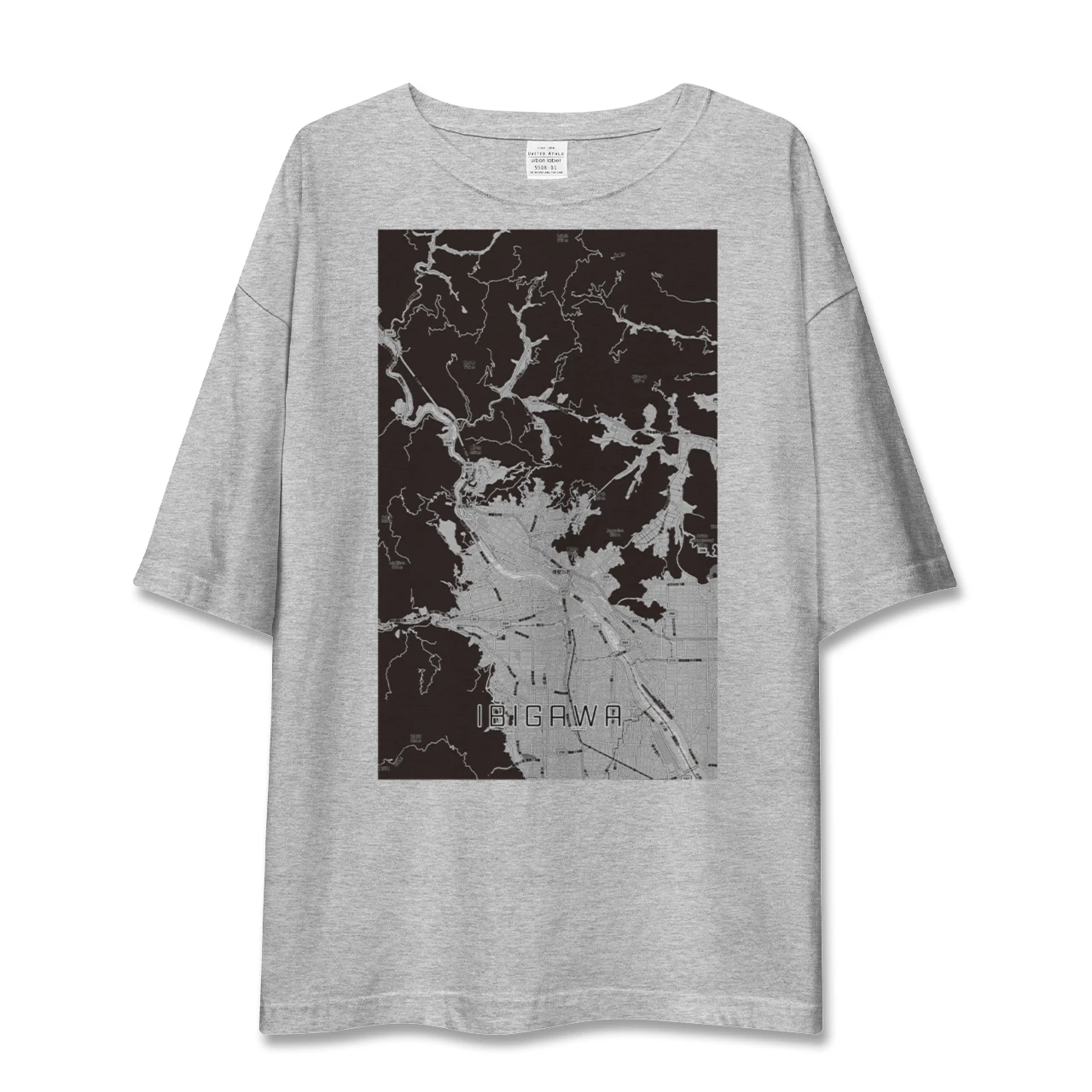 【揖斐川（岐阜県）】地図柄ビッグシルエットTシャツ