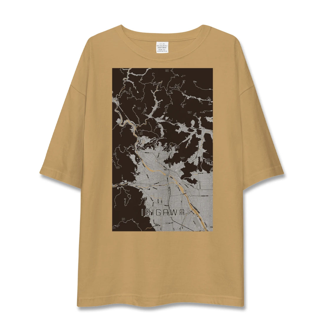 【揖斐川（岐阜県）】地図柄ビッグシルエットTシャツ