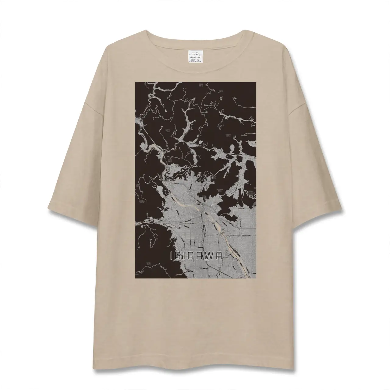 【揖斐川（岐阜県）】地図柄ビッグシルエットTシャツ