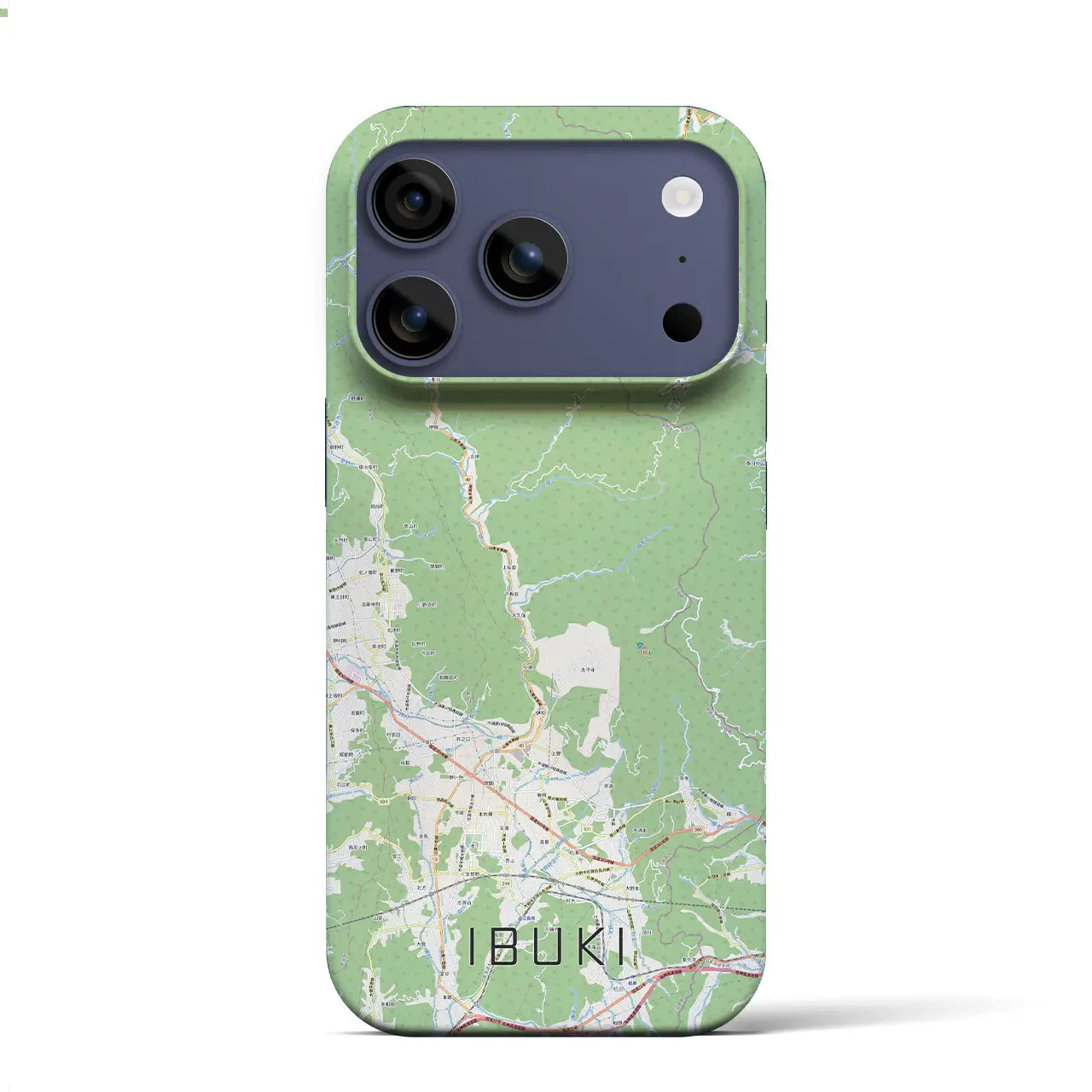 【伊吹（滋賀県）】地図柄iPhoneケース（バックカバータイプ）