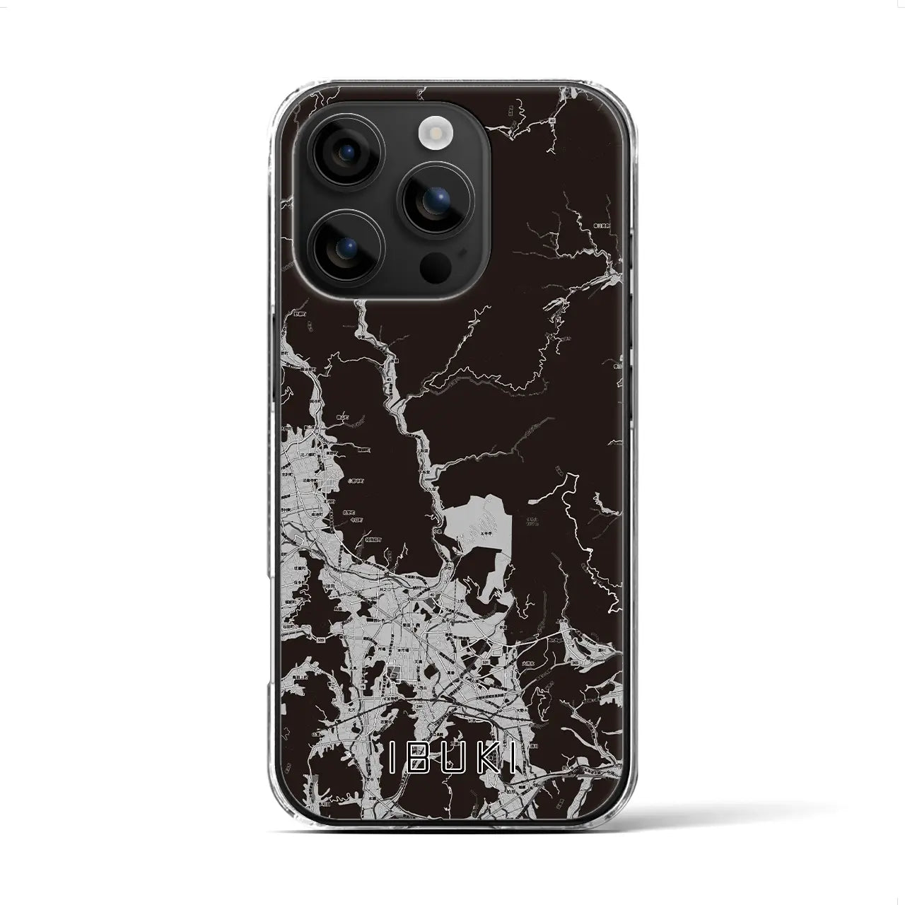 【伊吹（滋賀県）】地図柄iPhoneケース（クリアタイプ）