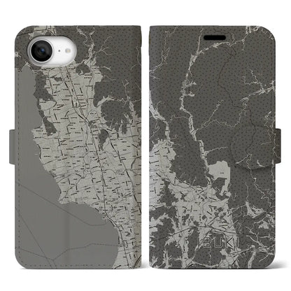 【伊吹（滋賀県）】地図柄iPhoneケース（手帳タイプ）