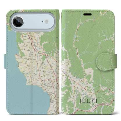 【伊吹（滋賀県）】地図柄iPhoneケース（手帳タイプ）