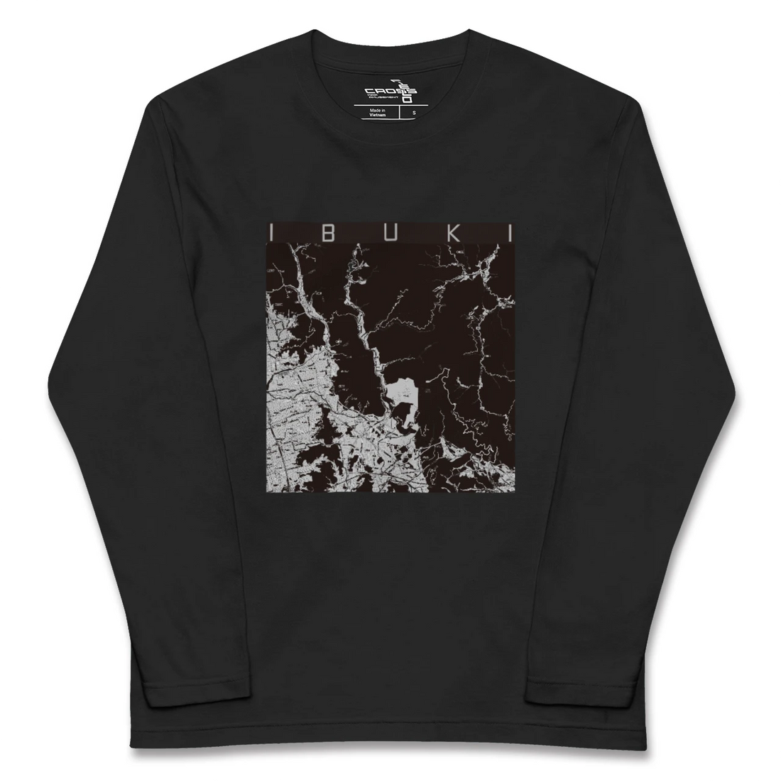 【伊吹（滋賀県）】地図柄ロングスリーブTシャツ