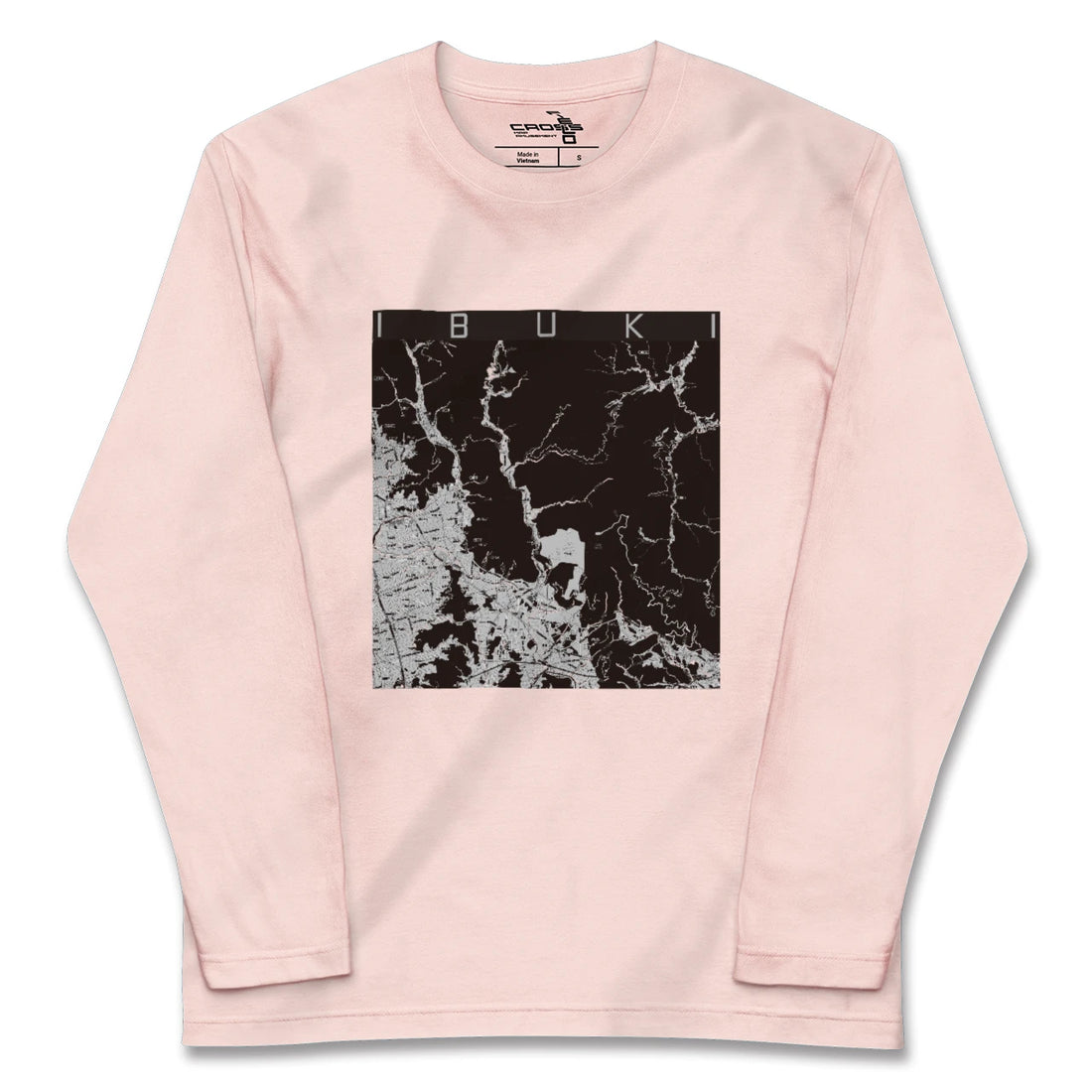 【伊吹(滋賀県)】地図柄ロングスリーブTシャツ