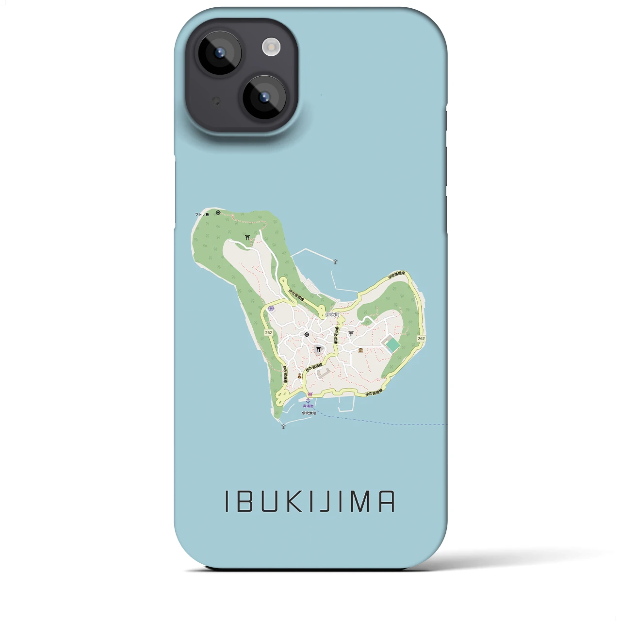 【伊吹島（香川県）】地図柄iPhoneケース（バックカバータイプ）