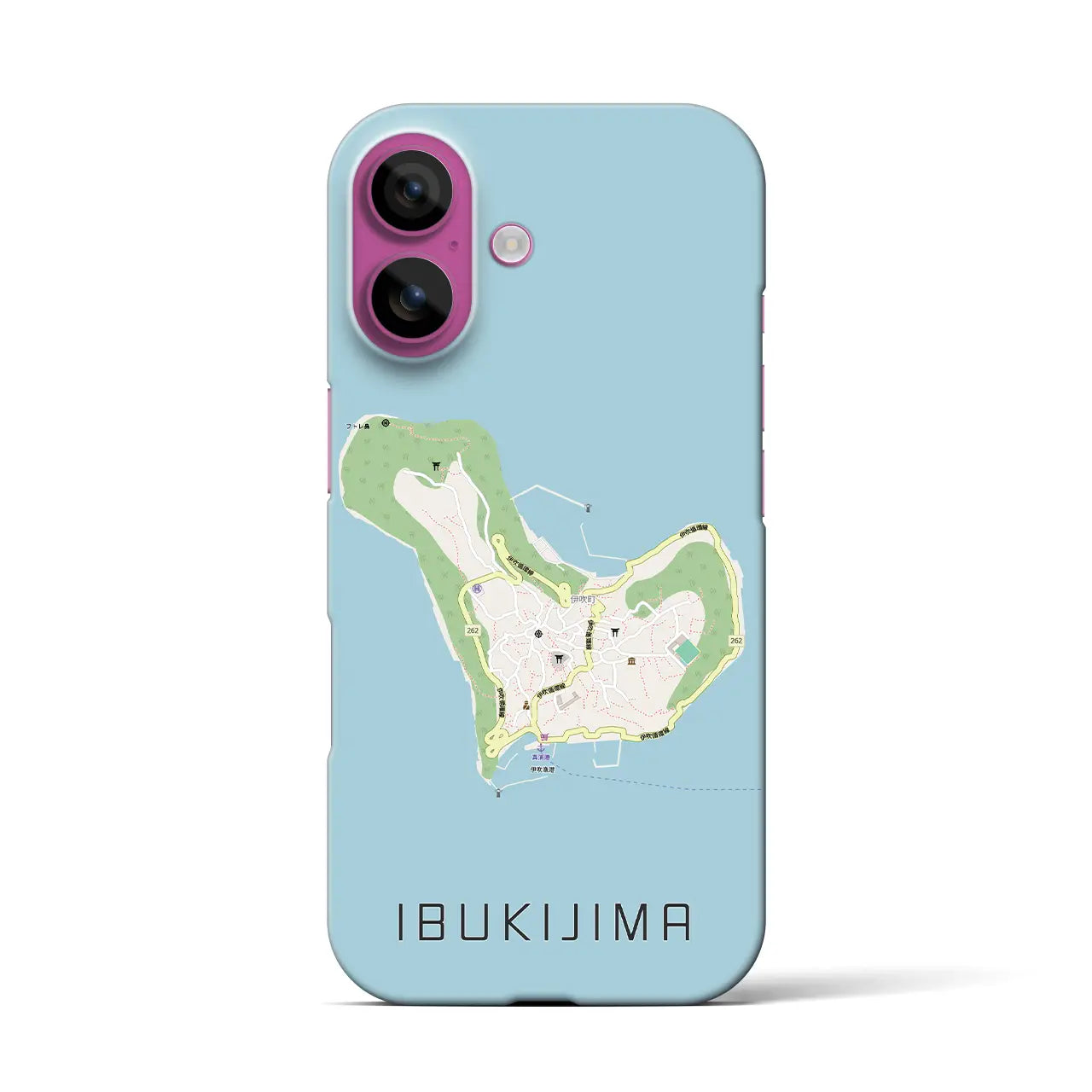 【伊吹島（香川県）】地図柄iPhoneケース（バックカバータイプ）