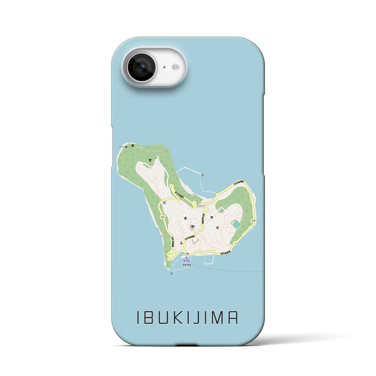 【伊吹島（香川県）】地図柄iPhoneケース（バックカバータイプ）
