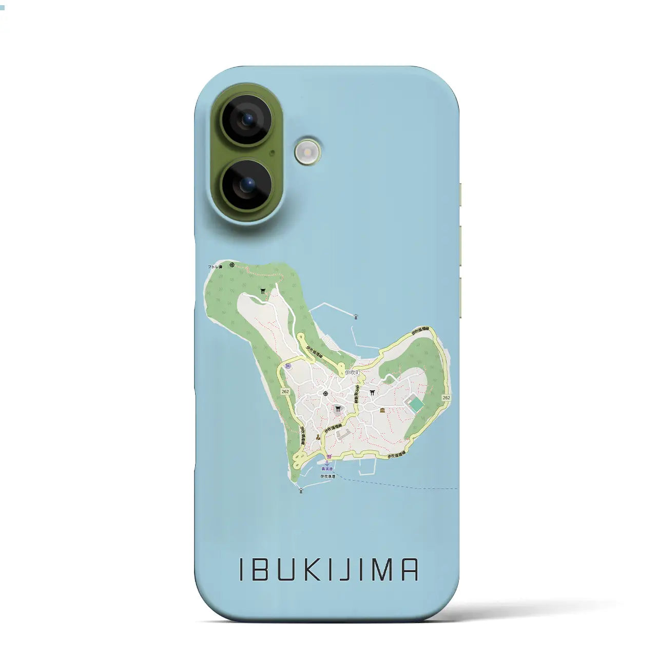 【伊吹島（香川県）】地図柄iPhoneケース（バックカバータイプ）