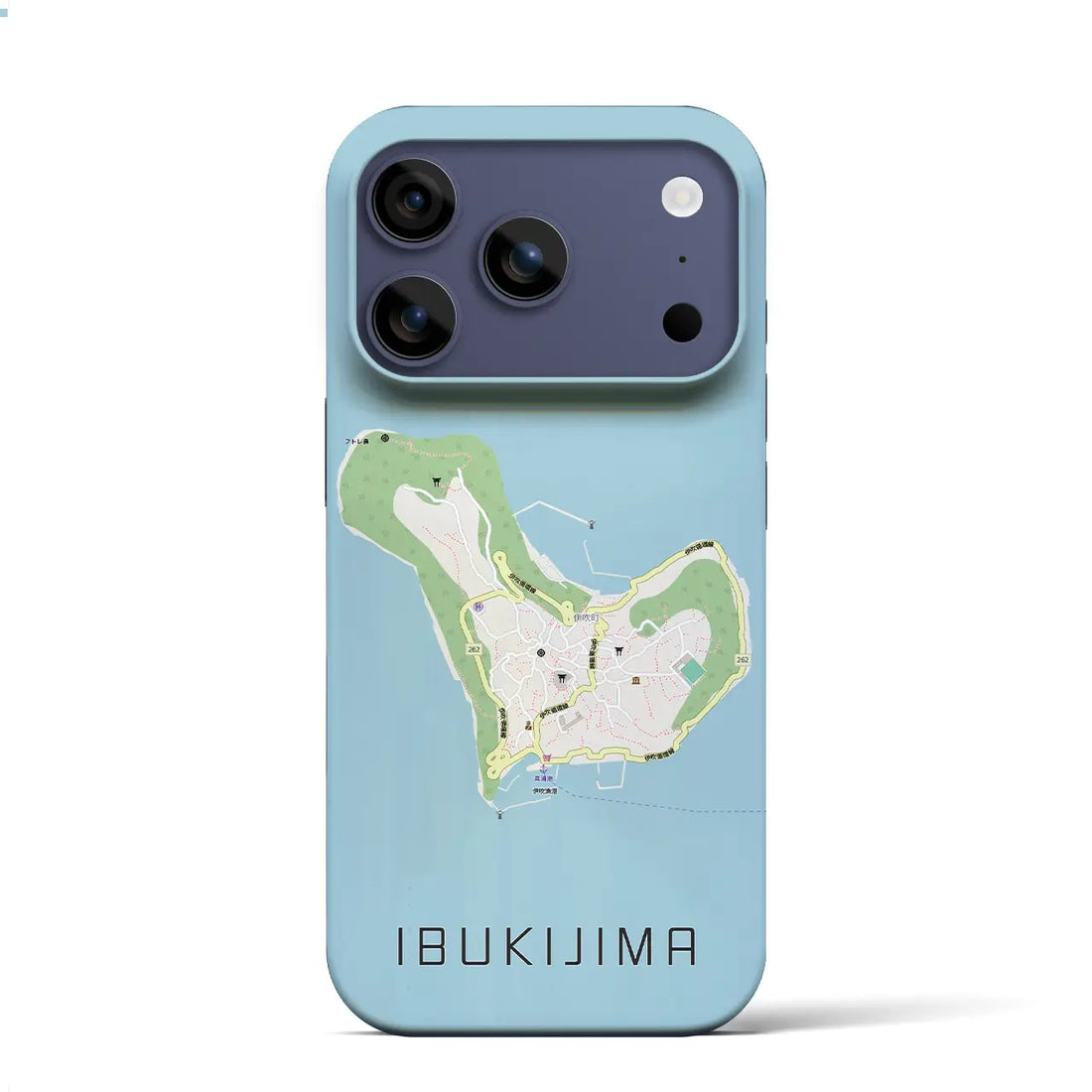 【伊吹島（香川県）】地図柄iPhoneケース（バックカバータイプ）ナチュラル・iPhone 17 Pro Max 用