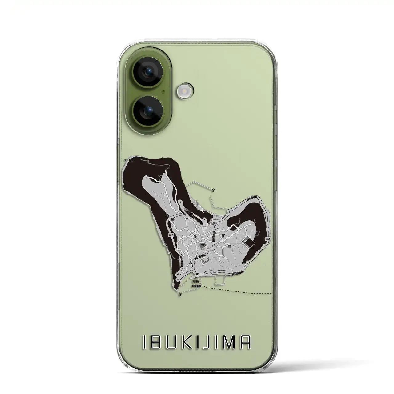 【伊吹島（香川県）】地図柄iPhoneケース（クリアタイプ）モノトーン・iPhone 17 Pro Max 用