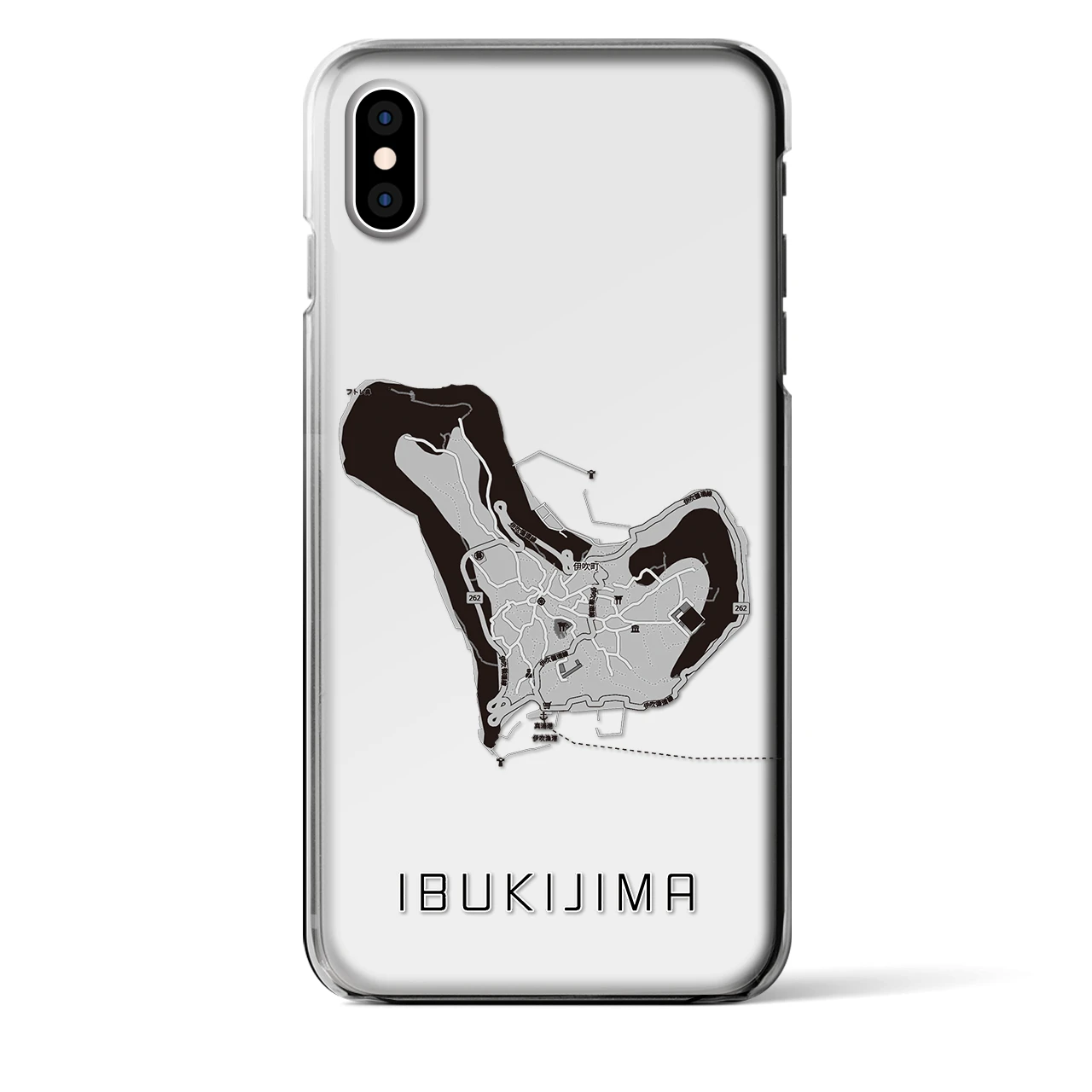 【伊吹島（香川県）】地図柄iPhoneケース（クリアタイプ）