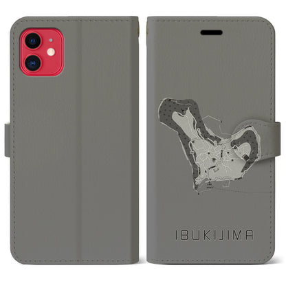 【伊吹島（香川県）】地図柄iPhoneケース（手帳タイプ）