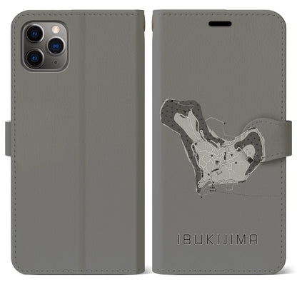 【伊吹島（香川県）】地図柄iPhoneケース（手帳タイプ）