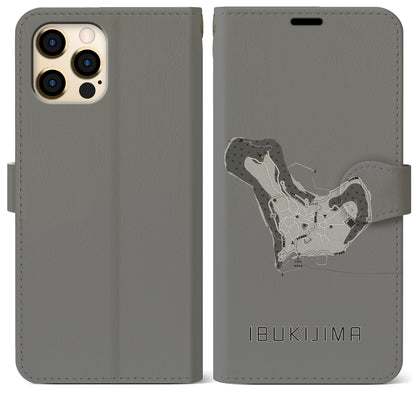 【伊吹島（香川県）】地図柄iPhoneケース（手帳タイプ）