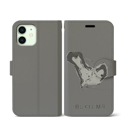 【伊吹島（香川県）】地図柄iPhoneケース（手帳タイプ）