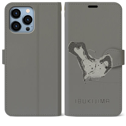 【伊吹島（香川県）】地図柄iPhoneケース（手帳タイプ）