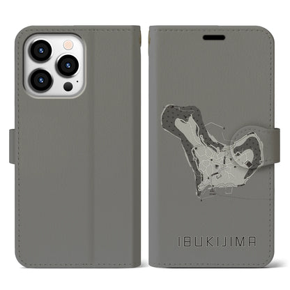 【伊吹島（香川県）】地図柄iPhoneケース（手帳タイプ）