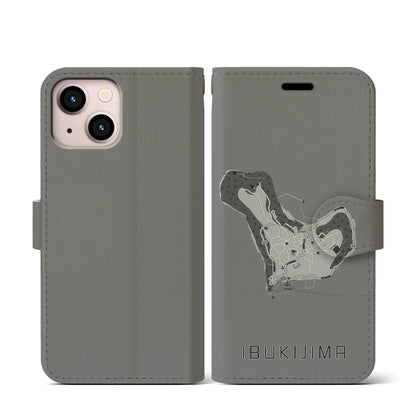 【伊吹島（香川県）】地図柄iPhoneケース（手帳タイプ）