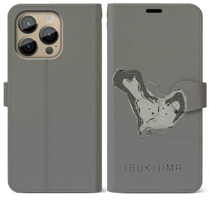 【伊吹島（香川県）】地図柄iPhoneケース（手帳タイプ）