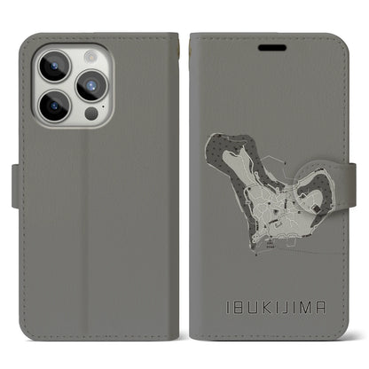 【伊吹島（香川県）】地図柄iPhoneケース（手帳タイプ）