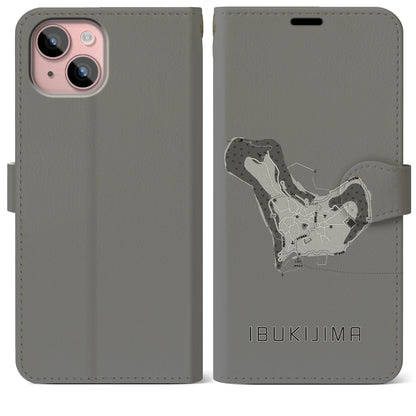 【伊吹島（香川県）】地図柄iPhoneケース（手帳タイプ）