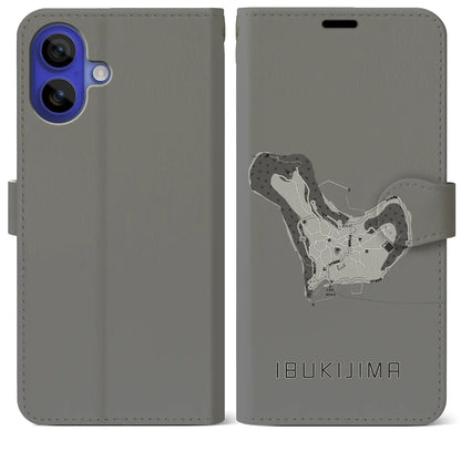 【伊吹島（香川県）】地図柄iPhoneケース（手帳タイプ）