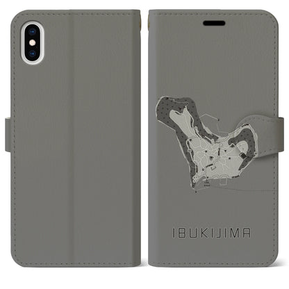 【伊吹島（香川県）】地図柄iPhoneケース（手帳タイプ）