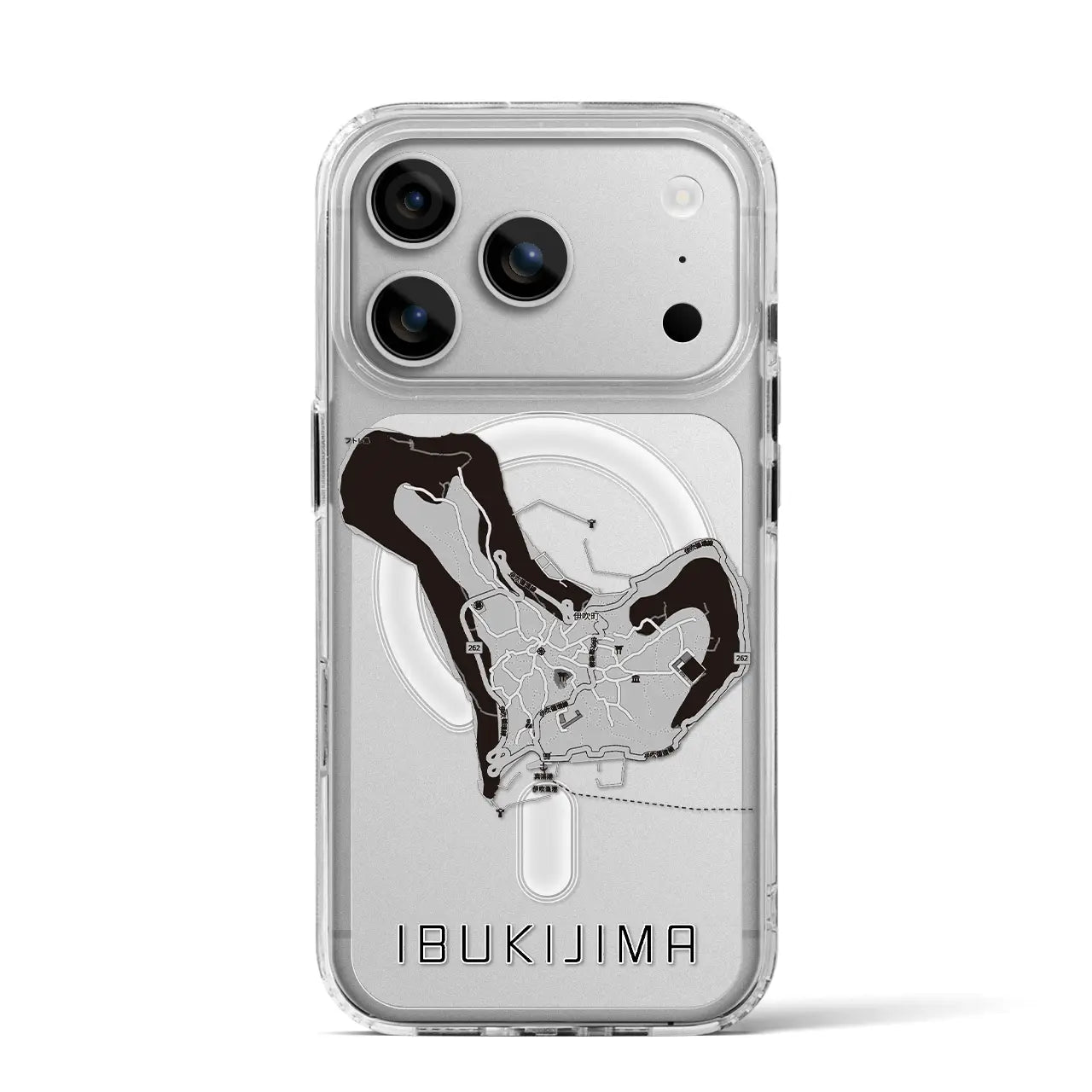 【伊吹島（香川県）】地図柄iPhoneケース（MagSafeタイプ）