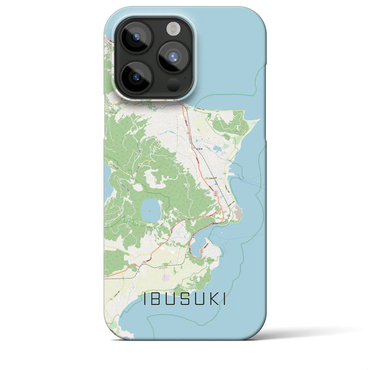 【指宿（鹿児島県）】地図柄iPhoneケース（バックカバータイプ）