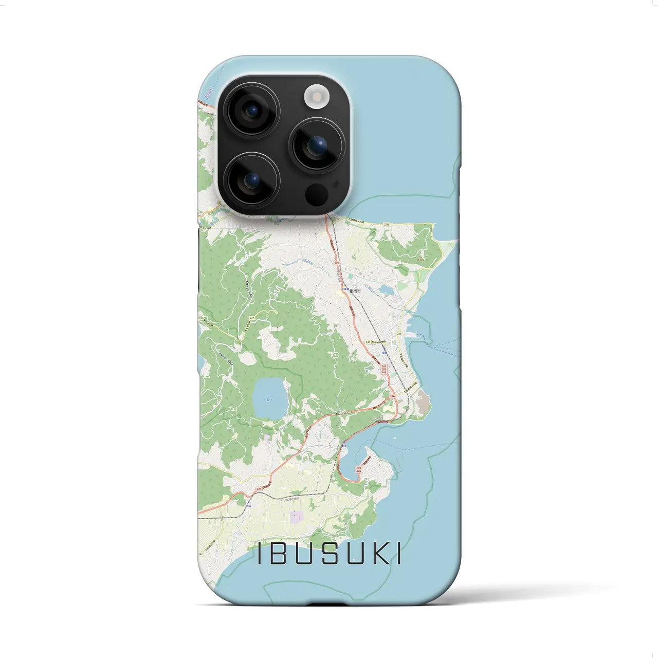 【指宿（鹿児島県）】地図柄iPhoneケース（バックカバータイプ）