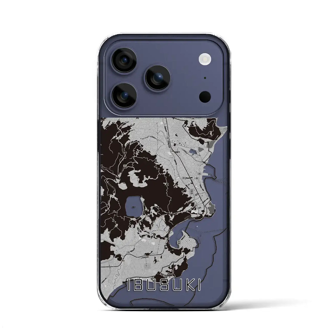 【指宿（鹿児島県）】地図柄iPhoneケース（クリアタイプ）