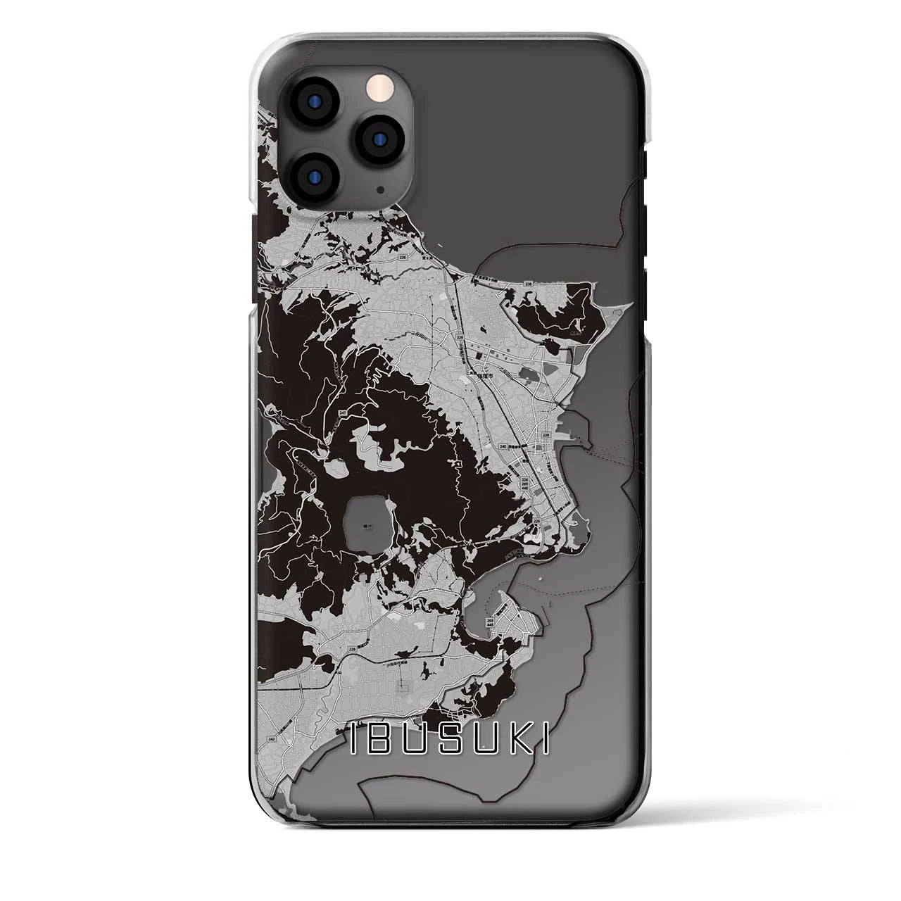 【指宿（鹿児島県）】地図柄iPhoneケース（クリアタイプ）