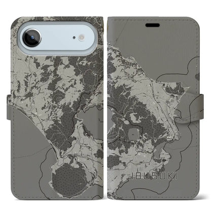 【指宿（鹿児島県）】地図柄iPhoneケース（手帳タイプ）