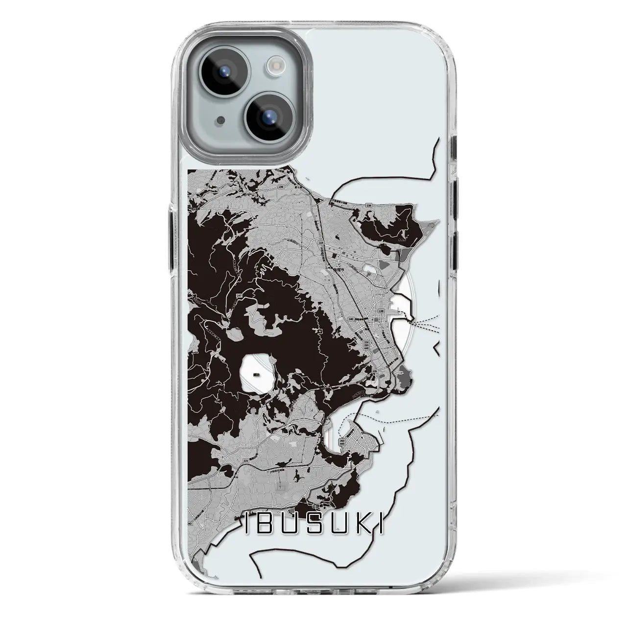 【指宿（鹿児島県）】地図柄iPhoneケース（MagSafeタイプ）