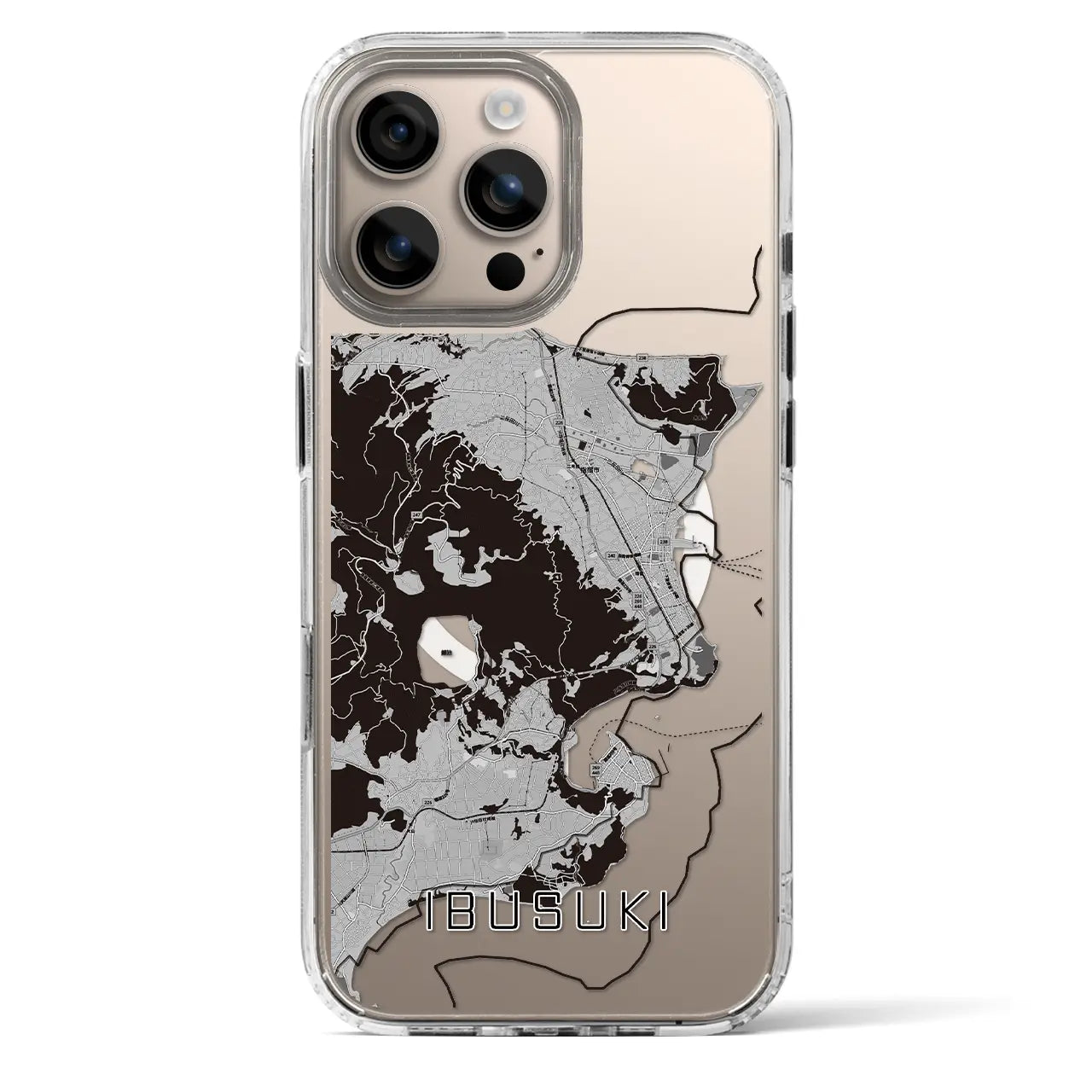 【指宿（鹿児島県）】地図柄iPhoneケース（MagSafeタイプ）
