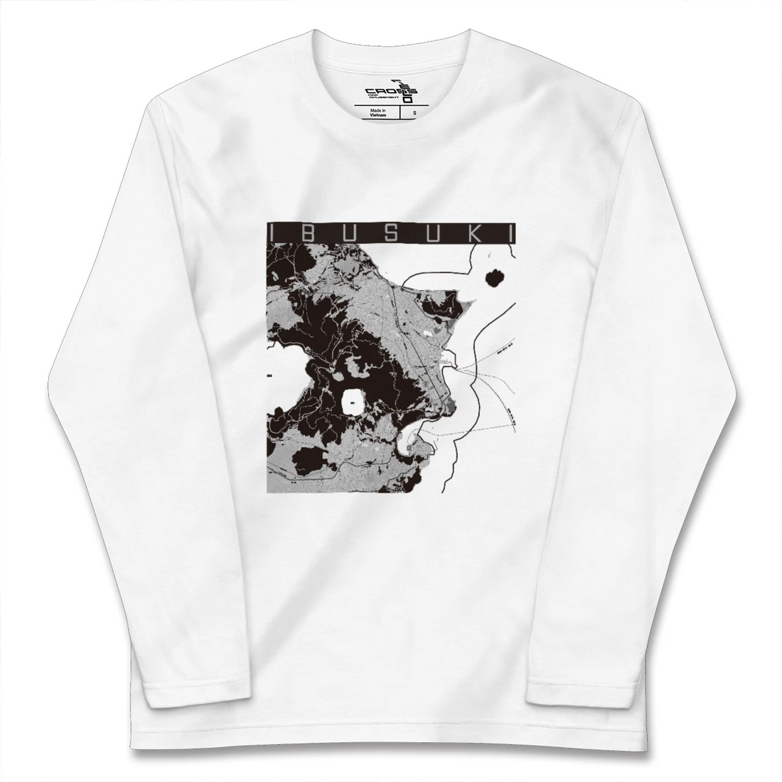 【指宿(鹿児島県)】地図柄ロングスリーブTシャツ