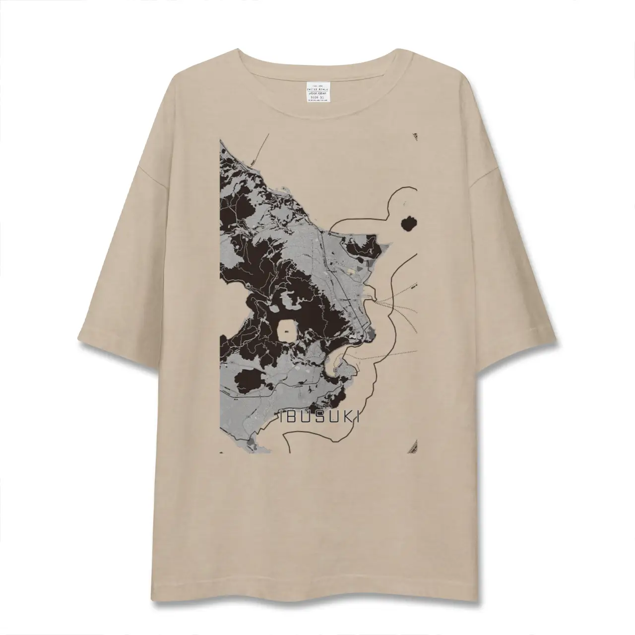 【指宿（鹿児島県）】地図柄ビッグシルエットTシャツ